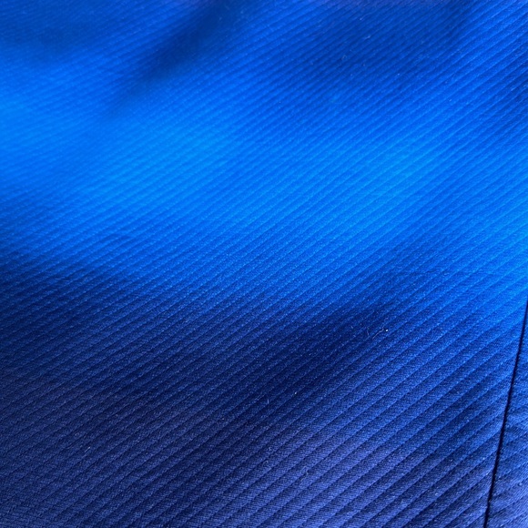 Ann Taylor LOFT Ombre Blue Cotton Stretch Pencil Skirt SZ 8 - Picture 3 of 10